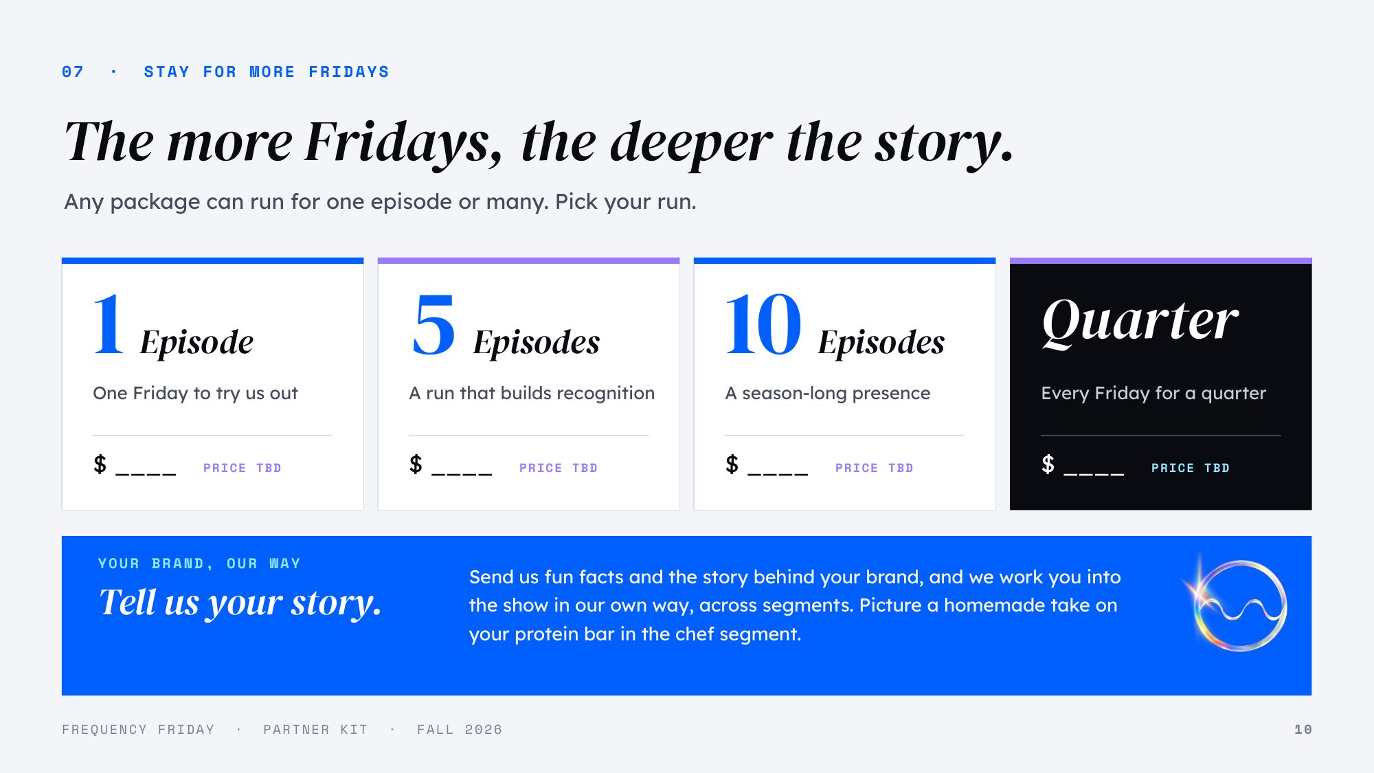 Stay for more Fridays